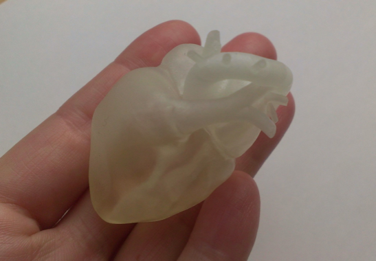 This model of a child’s heart was 3D printed using sliced images.